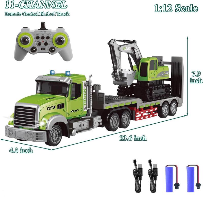 Remote Control Semi-Truck & Excavator
